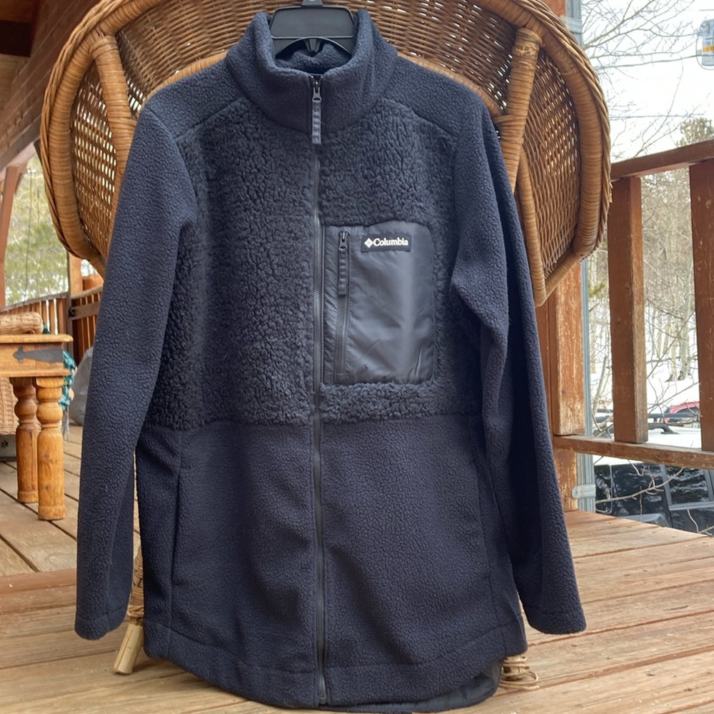 Columbia Fleece Jacket Size L Black New without Tags